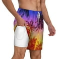 thumbnail image 3 of Balery Palm Trees at Sunset Mens Swim Trunks Swim Shorts for Men Quick Dry Inseam Beach Shorts with Compression Liner Pocket-X-Large, 3 of 9