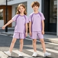 thumbnail image 2 of Jamsmile Toddler Girls Sets Sports Outfits Athletic Short Sleeve Tees And Shorts Gym 2 Piece Set Kids Girls Tracksuits, 2 of 5