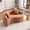 Coral, variant on S-Curved Chenille Sectional Sofa with Dual-Depth Seating, 66.9" Modern Loveseat Couch with Pillows, Modular Sofa Couch, Comfy Luxury Floor Sofa for Apartment, Living Room, Office, Brown