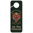 thumbnail image 1 of Krampus Who's Naughty Christmas Holiday Plastic Door Knob Hanger Sign, 1 of 6