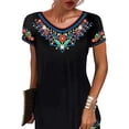 thumbnail image 3 of Verycand Women Ethnic Indie Folk Sundress Holiday A-Line Mini Dress, 3 of 4
