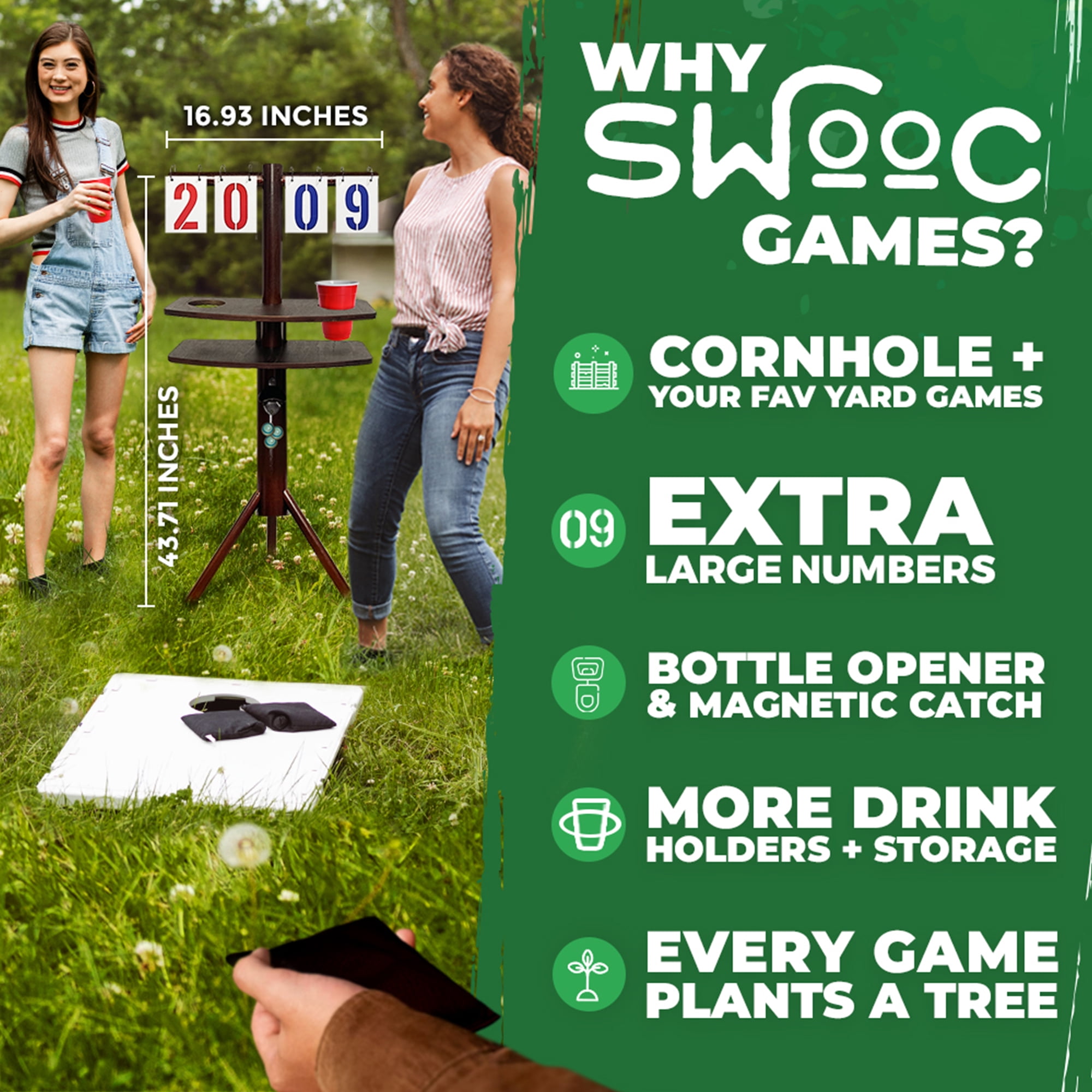 Cornhole Score Keeper & Other Yard Games – Weather Resistant