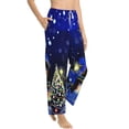 thumbnail image 2 of Sigee Christmas Night Print Women's Soft Pajama Pants - Breathable and Comfortable Lounge Sleep Bottoms with Elastic Waistband and Pockets-X-Large, 2 of 9