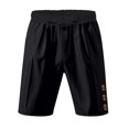 thumbnail image 4 of pstuiky Pantalones cortos para hombre, Pantalones cortos de lino con cintura elástica y botones de color liso para hombre, versátiles y a la moda. Pantalones cortos de baloncesto, 4 of 8