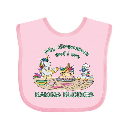 

Inktastic My Grandma and I are Baking Buddies Gift Baby Boy or Baby Girl Bib