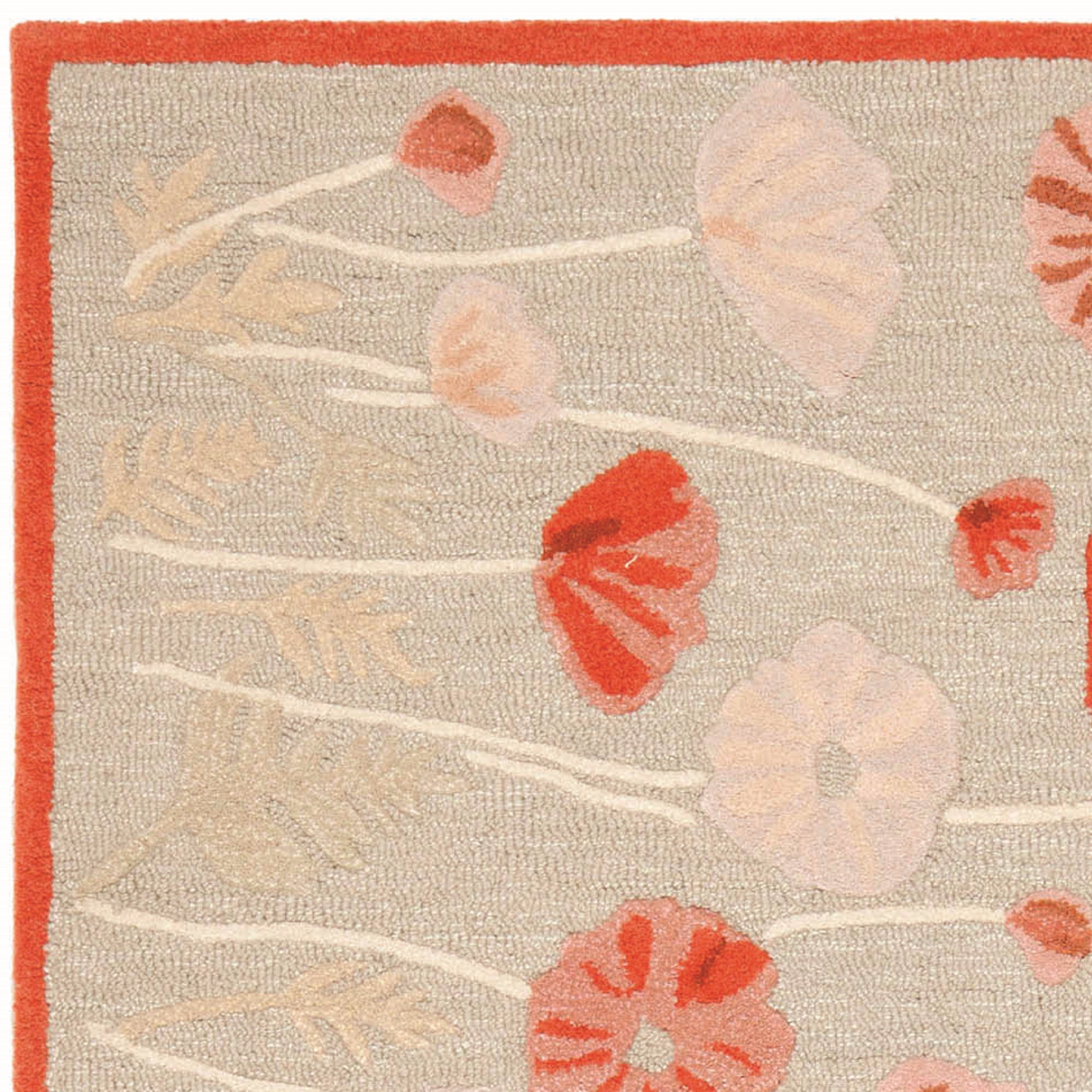 SAFAVIEH Martha Stewart Poppy Glossary Floral Area Rug, Cayenne Red, 9'6" x 13'6"
