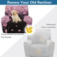 thumbnail image 4 of HELLHERO Cherry Blossom Pattern Design Furniture Shield for Single Sofa Chair, Side Pocket Brushed Recliner Chair Covers for Living Room Apartment Single Seat, 4 of 8