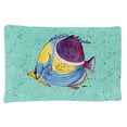 thumbnail image 1 of Poissons Tropicaux sur Tissu Anti-Humidité Sarcelle Taie d'Oreiller Standard, 1 of 1
