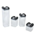 thumbnail image 2 of 14 Pcs/ensemble Bocal Rectangulaire Scellé avec Couvercle Conteneur de Poudre de Lait Accessoire de Cuisine Noir Couvercle Transparent Boucle, 2 of 7