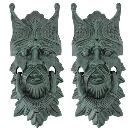 Green Gothic One Foot Tall Woodsman Door Knocker on walmart