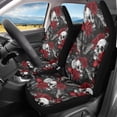 thumbnail image 2 of Yuyamidu Skull Red Rose Car Seat Covers Universal Front Car Seats Anti-Slip Back Fabric Removable Automotive Accessories Suitable for Cars, SUV and Trucks, 2 of 7
