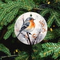 thumbnail image 5 of Christmas Ornament Snowy Tree Branch Winter Nature Scenery Cute Birds Customized Round Ceramic Ornament Birds on Branch Christmas Personalized Christmas Ornaments Xmas Gift, 5 of 8