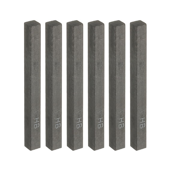 Uxcell Compressed Charcoal Sticks, 6 Pack HB Grade Art Supplies Sketch Square Stick for Drawing, Black