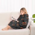thumbnail image 4 of Black Halloween Pumpkins Blanket Hoodies for Kids 6-13YR Oversize Wearable Blanket Hoodies for Boys Girls Teens, 4 of 7