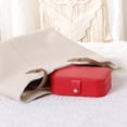 thumbnail image 4 of REGALWOVEN Travel Accessory Box, Small PU Leather Accessory Organizer Case Storage Display Holder for Women Gifts Red, 4 of 7