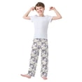 thumbnail image 3 of Wobogo Purple Rose Butterfly Long Pajama Pants Bottoms Soft Sleepwear with Pockets, 3 of 9