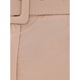 thumbnail image 5 of Cotton High-Waist Shorts with Pocket and Belt Detail, 5 of 6
