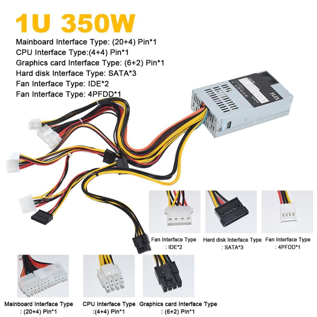 SIEYIO 350W Power Supply Strong Cooling Capabilities Space Saving Mini ITX Case Power