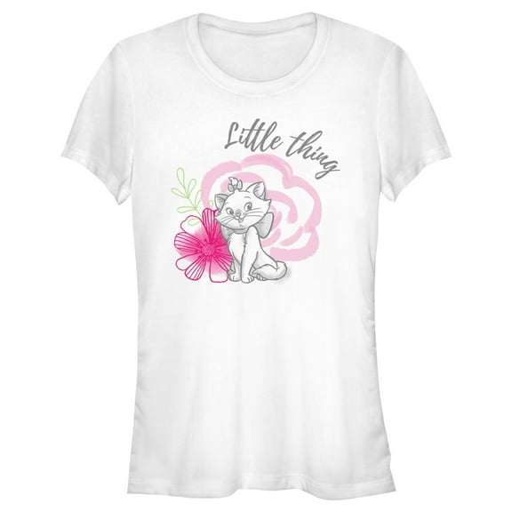 Junior's Aristocats Marie Little Thing Graphic Tee White Small