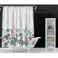thumbnail image 2 of EpicGadget Butterfly on Flower Shower Curtain Set with Hooks Rings, Bathroom Accessories Waterproof Polyester Shower Curtain for Bathroom Home Decor, 72 x 72 inches Long, 2 of 7