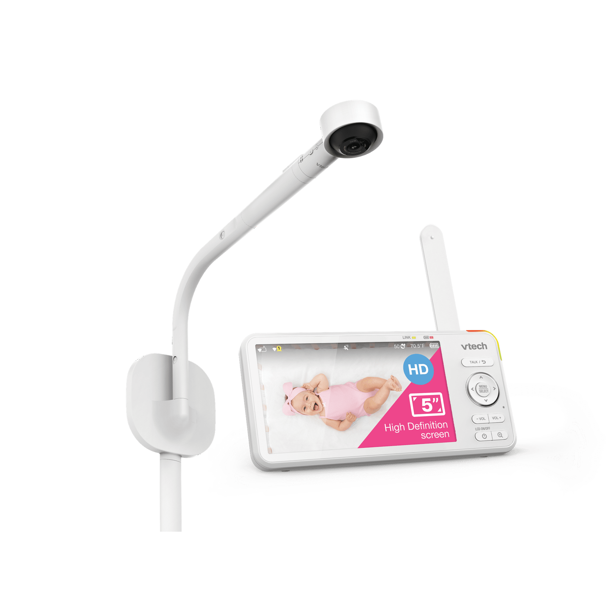 VTech RM5887HD Smart Wi-Fi Baby Monitor with High-Definition Display, Remote Pan and Tilt and Mobile App