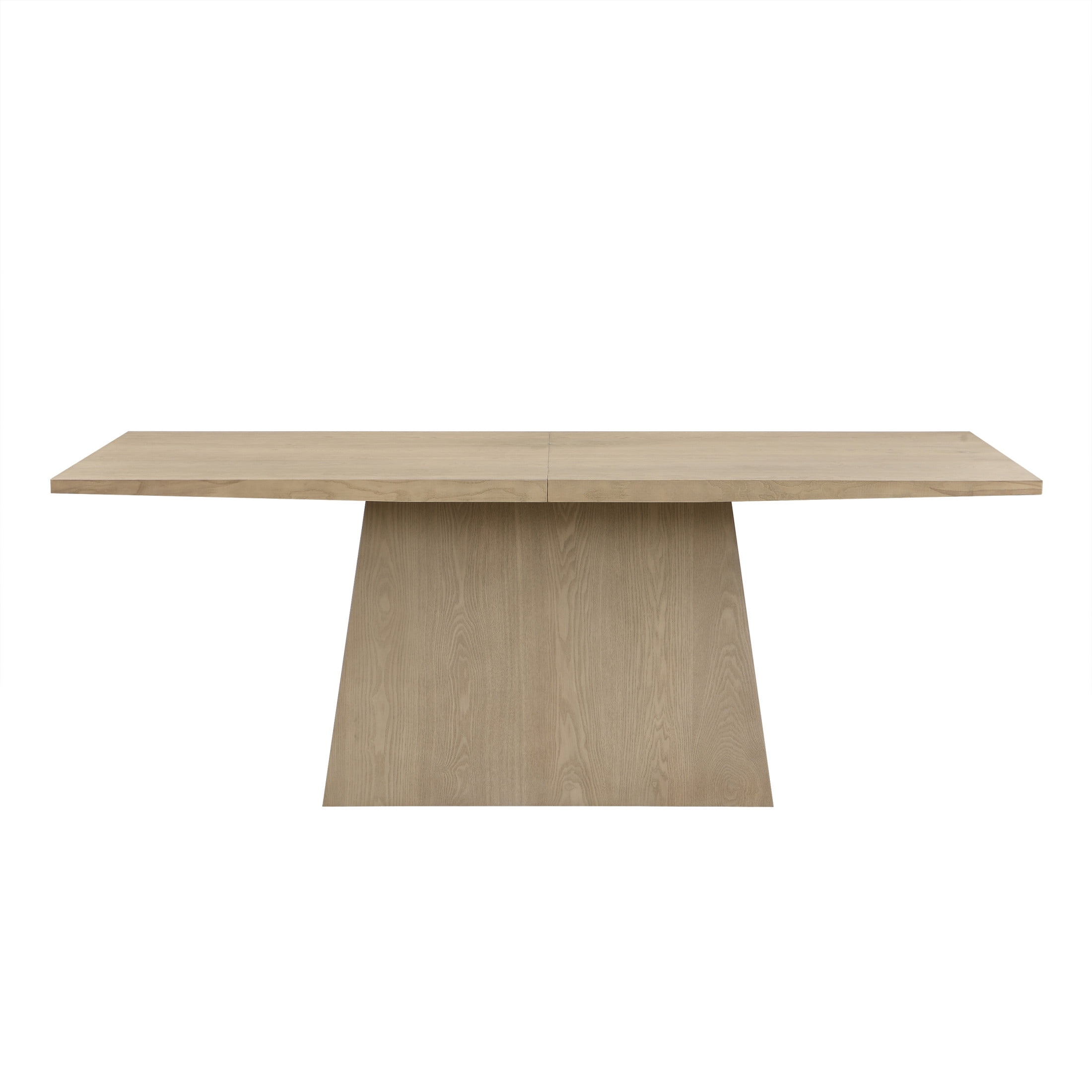 Christopher Knight Home 82" Pedestal Dining Table, Rectangular Seats 6-8, Solid Wood & MDF, Light Natural