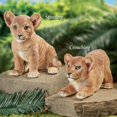 Lion Cub Animal Garden Statues