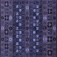 thumbnail image 1 of Ahgly Company Indoor Square Abstract Blue Modern Area Rugs, 5' Square, 1 of 4