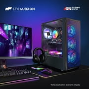STGAubron Gaming Tower PC, Intel Core I7 up to 3.9 Ghz, Radeon RX 580 8G Graphics, 16G Ram, 512G Ssd, Wifi, Bt 5.0, RGB Fan x6, W11H64
