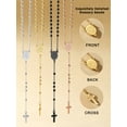 thumbnail image 6 of Bestyle Catholic Rosary Beads Necklace for Women Men with Bible Verse Package, 4mm Gold Plated Virgin Mary Cross Necklace, 6 of 7