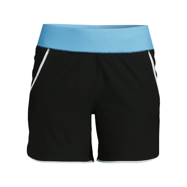 Lands' End Women's 5" Quick Dry Elastic Waist Board Shorts Swim Cover