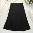 thumbnail image 2 of A Line Midi Skirt for Women High Waist Flowy Casual Solid Color Skirt Soft Knit Office Basic Skirts, 2 of 8
