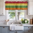 thumbnail image 2 of Black History Month Valances for Windows Retro Colorful Grain Valance Curtains Rod Pocket Bathroom Small Window Treatments for Kitchen Living Room Bedroom, 42"x12", 2 of 7