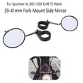thumbnail image 3 of Motorcycle Rear View Mirrors 39-41mm Fork Mount Side Mirror For Sportster Xl883 1200 Xl48 72 Rebel, 3 of 5