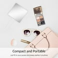 thumbnail image 4 of Portable Makeup Mirror - Vanity Mirror for Travel, Home, Office - Beauty Gifts for Bridesmaids, Women & Girls - white, 4 of 5