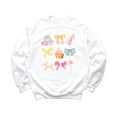 thumbnail image 4 of Pastel Coquette Birthday Things Sweatshirt for Toddlers, Kids & Teens Girly Party Sweater White Sweatshirt Youth Large, 4 of 5