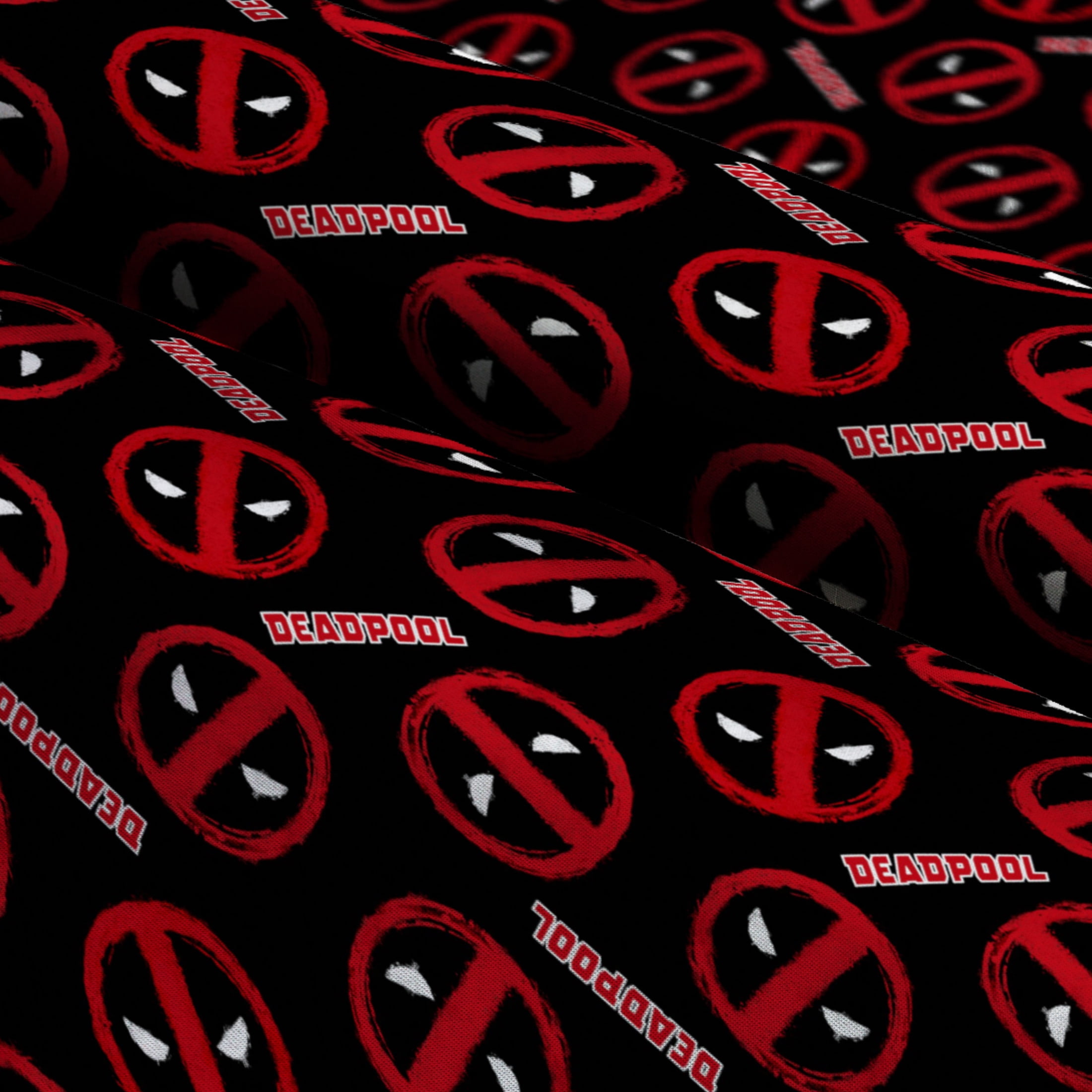 Springs Creative Marvel Deadpool Paint Logo Packed Fat Quarter Fabric