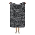 thumbnail image 1 of Erdl Black Urban Camo Sherpa Blanket, 1 of 10