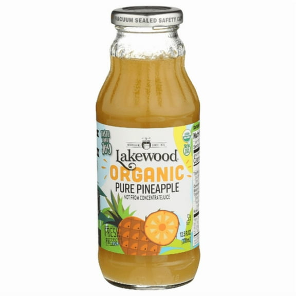 Lakewood Organic Pure Pineapple Juice 12.5 fl oz - Pack of 2