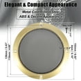 thumbnail image 4 of 2pcs 6" Vehicle Audio Speaker Cover Mesh Subwoofer Horn Guard Decorative Circle Grille Protector Gold Tone, 4 of 6
