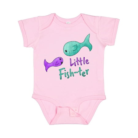 

Inktastic Little Fish-ter- Cute fish sisters Girls Baby Bodysuit