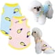 thumbnail image 1 of Paquete de 2 camisetas con estampado de rayas para perros, faldas, chalecos de algodón, vestidos plisados, ropa para cachorros, camisetas de verano, lindas camisetas para niñas y niños,, 1 of 7