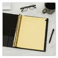 thumbnail image 5 of "Preprinted Black Leather Tab Dividers W/gold Reinforced Edge, 25-Tab, Ltr | Bundle of 10 Sets", 5 of 7