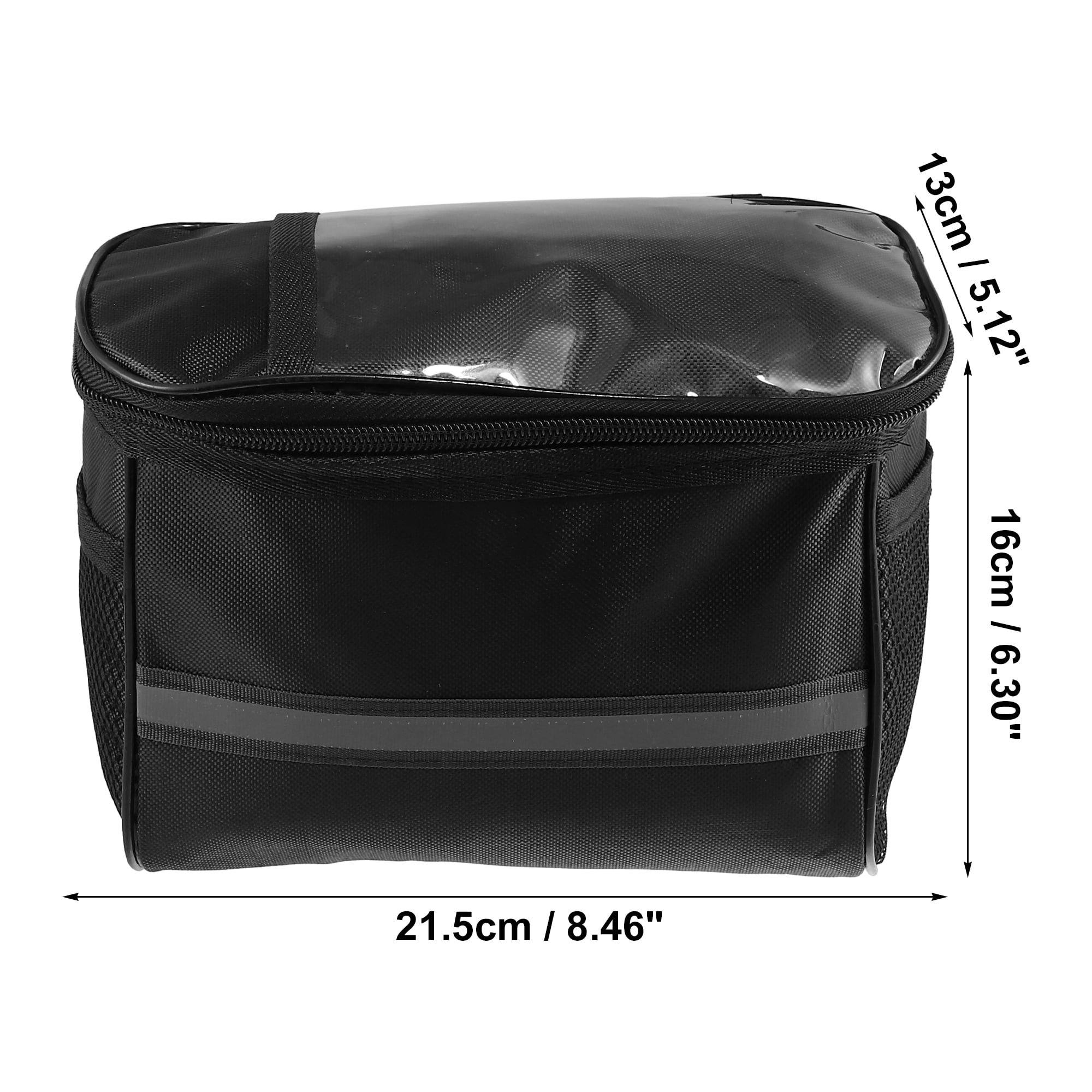 Unique Bargains 5L Capacity Bike Handlebar Bag with 7 Inch Touch Screen Holder Black