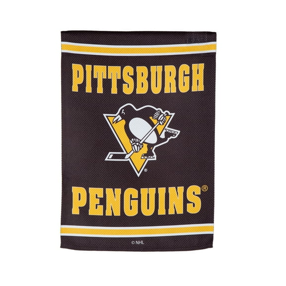 Pittsburgh Penguins 12.5" x 18" Double-Sided Embossed Suede Garden Flag