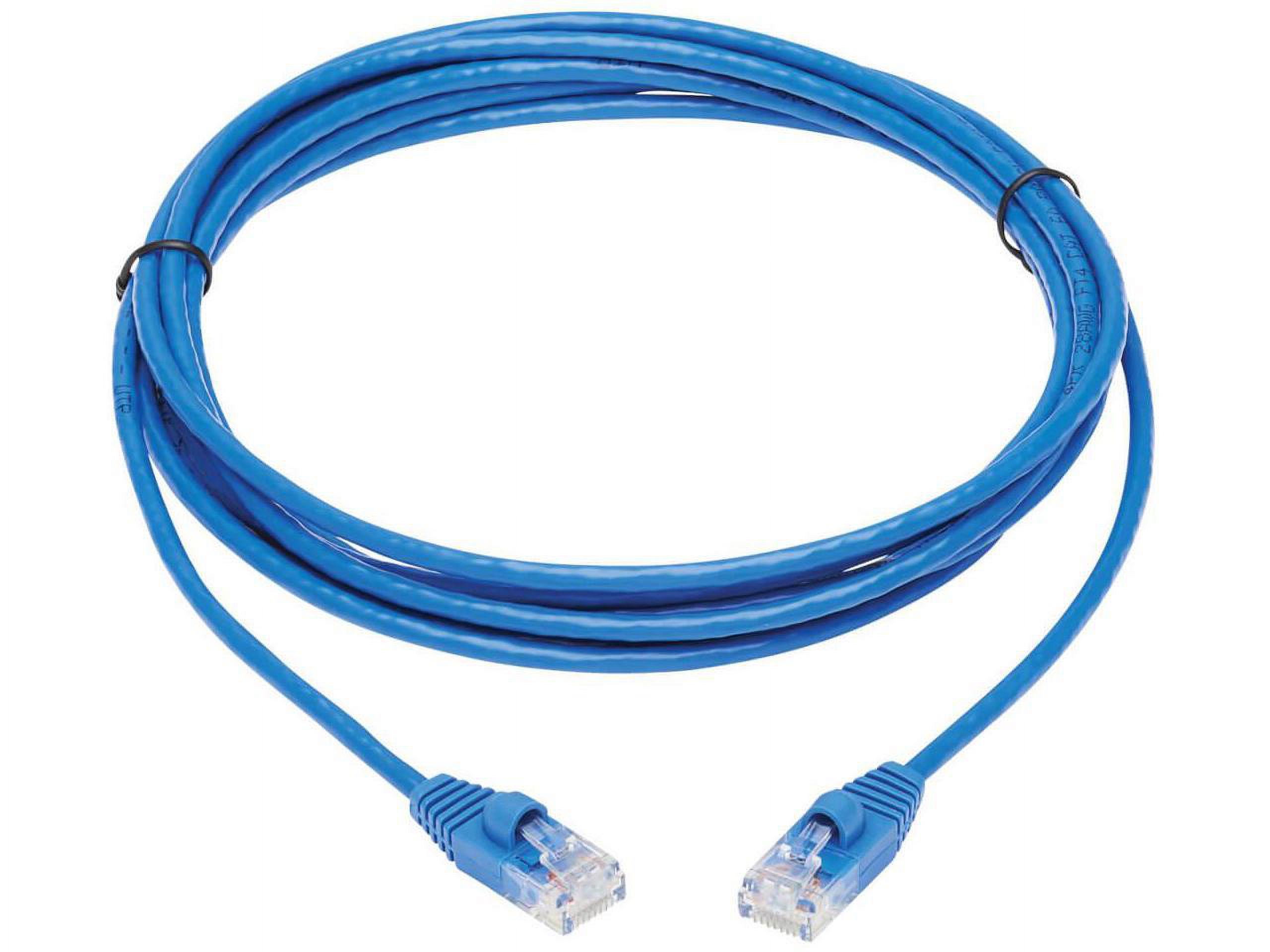 Tripp Lite Cat6a 10G Snagless Molded Slim Utp Network Patch Cable (M/M) Blue 10 Ft. - image 4 of 14