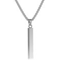thumbnail image 1 of Collar con colgante de barra rectangular para hombre, caja de acero inoxidable, colgante de cadena, collar para hombre, joyería, 1 of 5