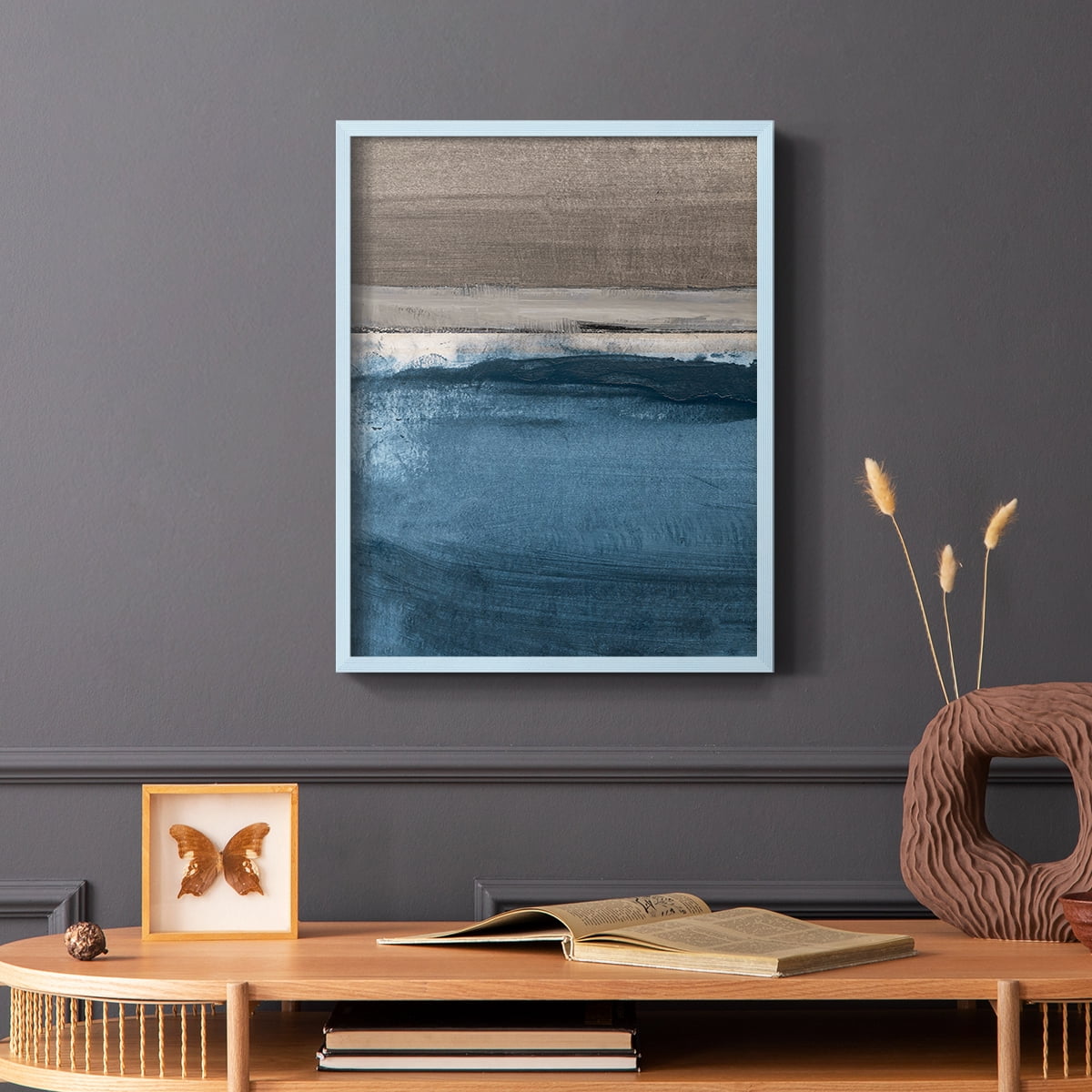 Midnight Sky I in Blue Solid Wood 11 x 14 Framed Print