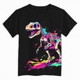 thumbnail image 4 of NOLDARES Boys Basic Tees 5-16 Years Cotton Short Sleeve Crewneck T Shirts Teen Boys Summer Clothes(Black,5-6 Years), 4 of 4