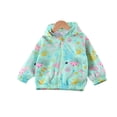 thumbnail image 1 of Esaierr Toddler Boys Girls Hooded Outerwear Jacket ,Cartoon Print Zip Jacket Hooded Kids Boys Girls Spring Fall Outerwear for 3-8Y, 1 of 5